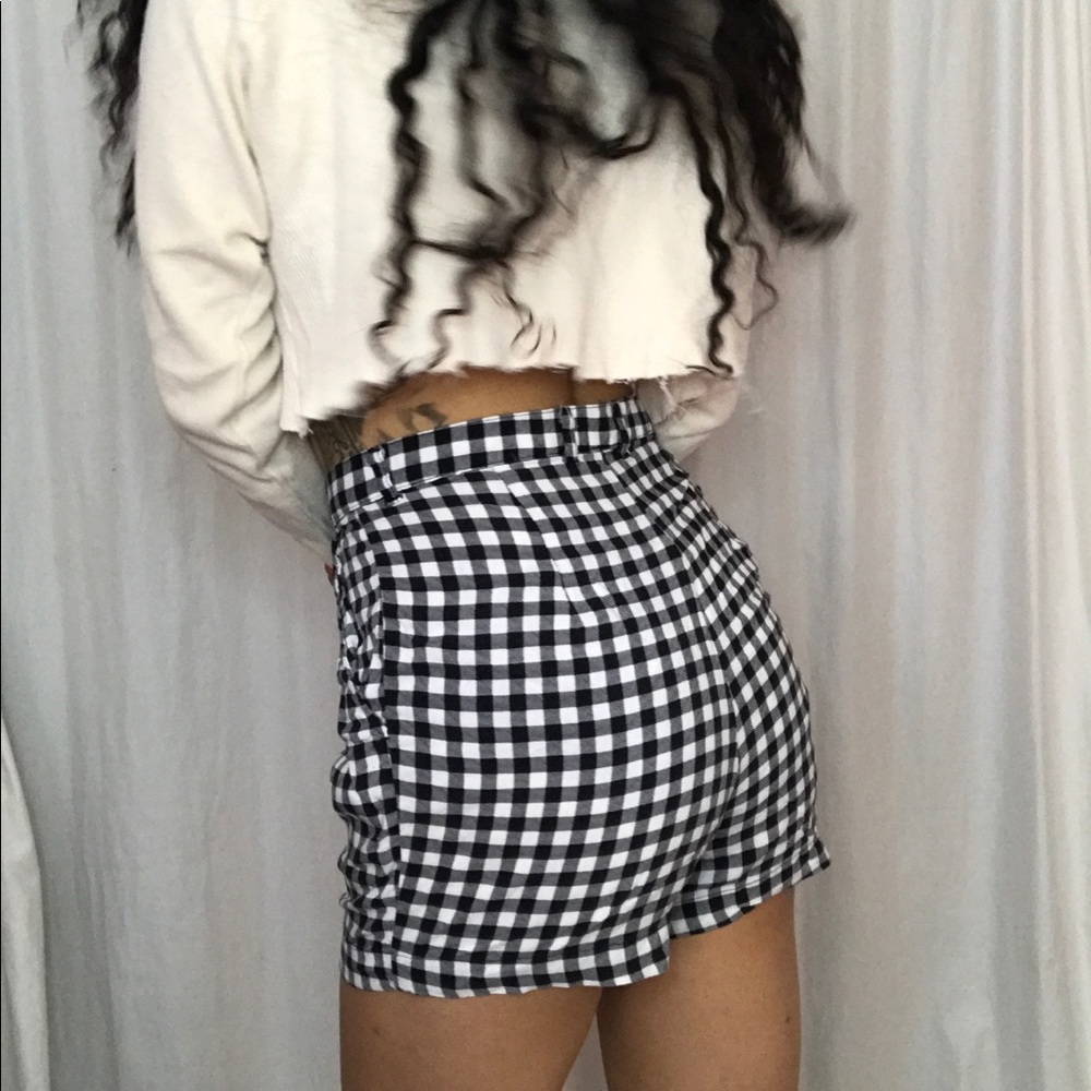 Plaid American Apparel Shorts Highwaist